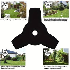 3 Tooth Manganese Steel Blade for Lawn Mowers and Brush Cutters