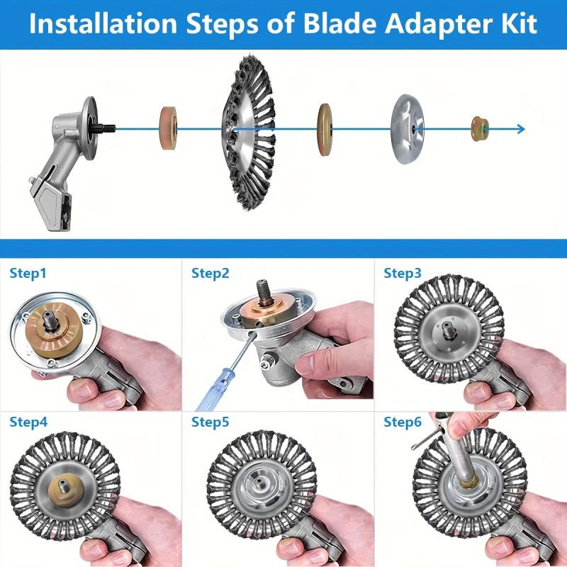 Lawn Trimmer Head Steel Wire Wheel Brush Replacement Part