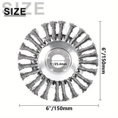 Lawn Trimmer Head Steel Wire Wheel Brush Replacement Part