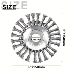 Lawn Trimmer Head Steel Wire Wheel Brush Replacement Part