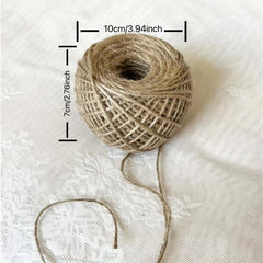 97 Meter Natural Jute Twine Arts Crafts Christmas Durable Packing Str