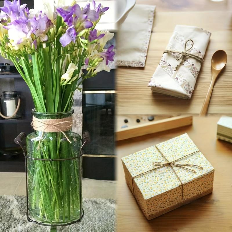 97 Meter Natural Jute Twine Arts Crafts Christmas Durable Packing Str