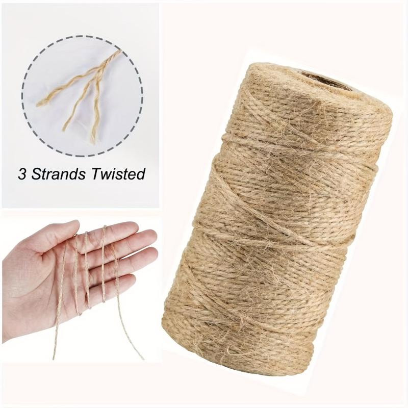 97 Meter Natural Jute Twine Arts Crafts Christmas Durable Packing Str