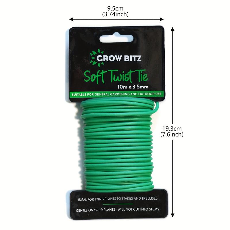 Soft Twist Tie 32 8ft Green TPR Reusable Garden Ties Support Plant Vines