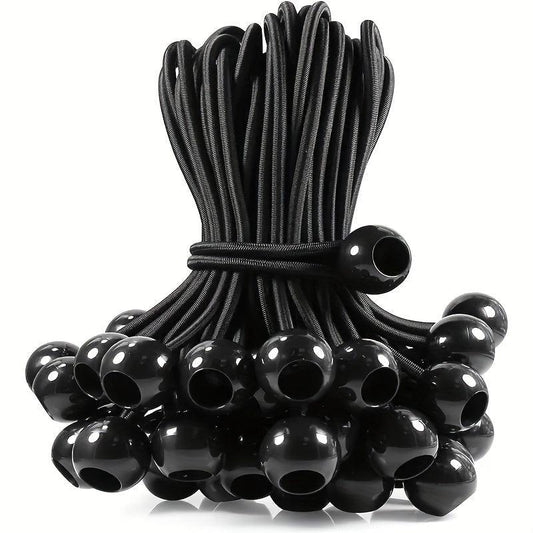 50pcs Ball Bungee Cords Tarp Canopy Bungee Balls Heavy Duty Tie Down Cord
