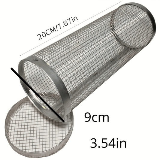 Stainless Steel Rolling Basket BBQ Grill Grate for Outdoor Cooking