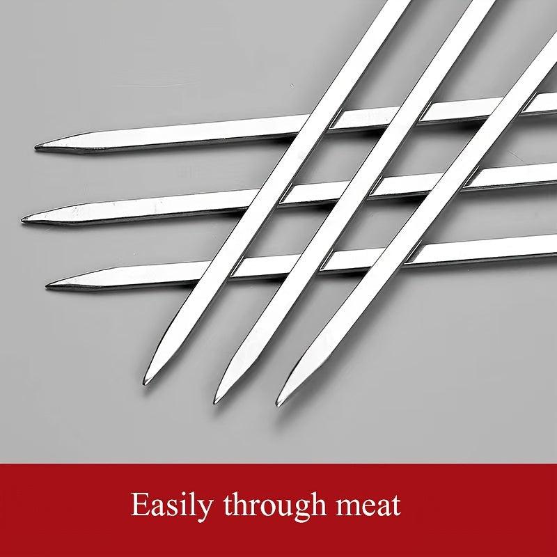 10pcs BBQ Skewers With Wooden Handles