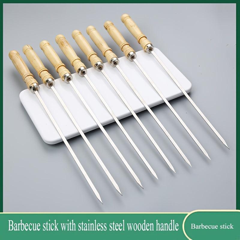 10pcs BBQ Skewers With Wooden Handles