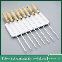 10pcs BBQ Skewers With Wooden Handles