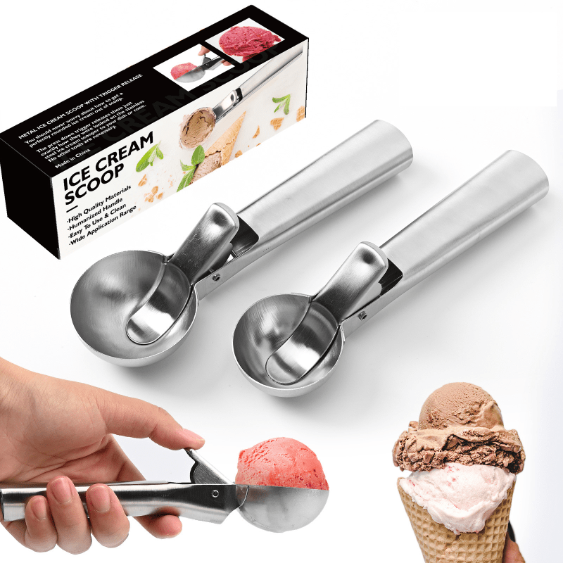 Stainless Steel Ice Cream Ball Spoon - Perfect Scoop for Watermelon & Ice Cream