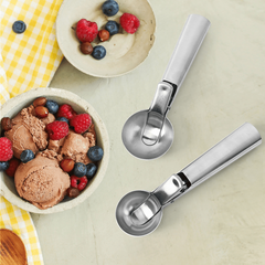 Stainless Steel Ice Cream Ball Spoon - Perfect Scoop for Watermelon & Ice Cream
