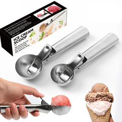 Stainless Steel Ice Cream Ball Spoon - Perfect Scoop for Watermelon & Ice Cream