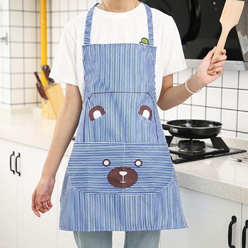 Striped Printed Apron Stain Resistant - Ideal for Gardening & Cooking