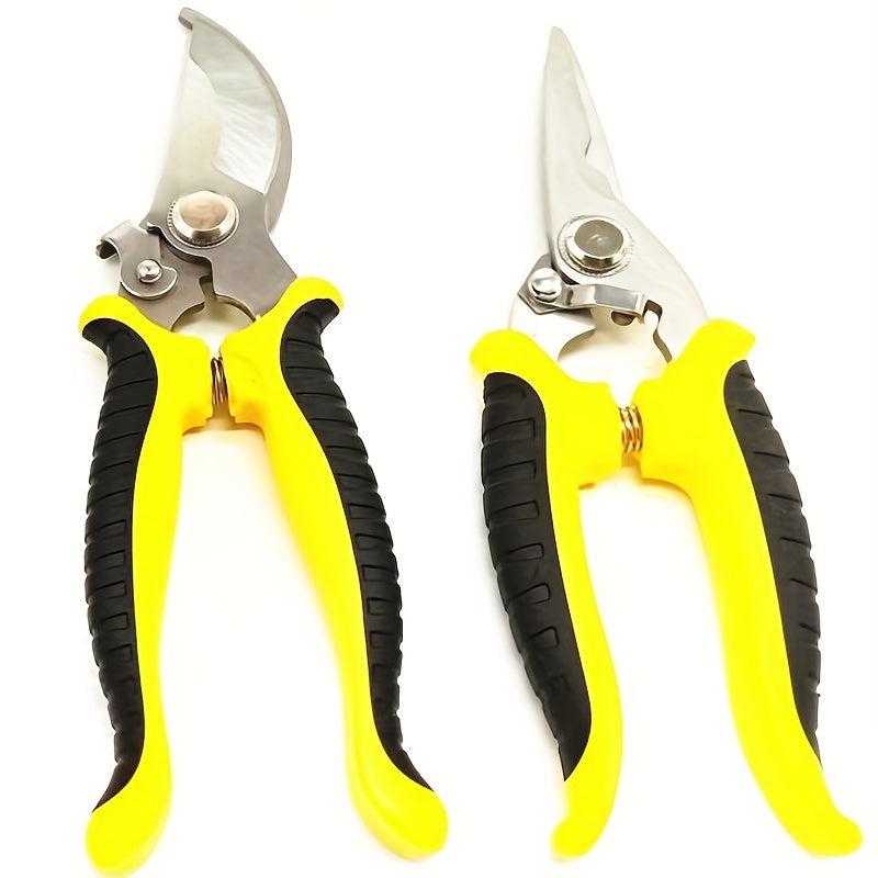 2pcs Pruning Shears Garden Trimming Scissors Tree Trimmers High Carbon Steel