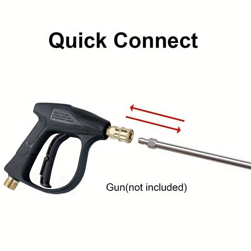 High Pressure Water Gun w/Stainless Steel Rod Quick Connect 4000psi