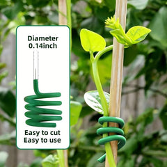 Green Flexible Wire Tie for Supporting Garden Plants