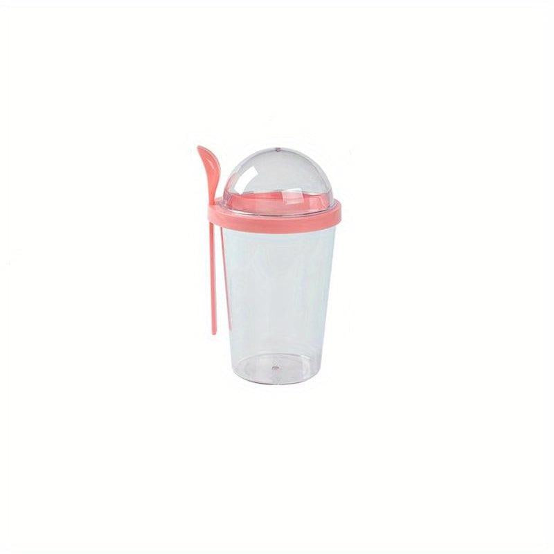 Double Layer Plastic Breakfast Cup with Partitioning for Dry & Wet Separation