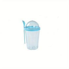 Double Layer Plastic Breakfast Cup with Partitioning for Dry & Wet Separation