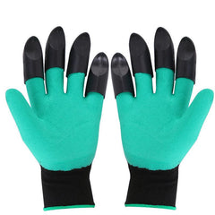 1pc Green Gardening Gloves with 8 Claws for Digging Soil Labor Protection