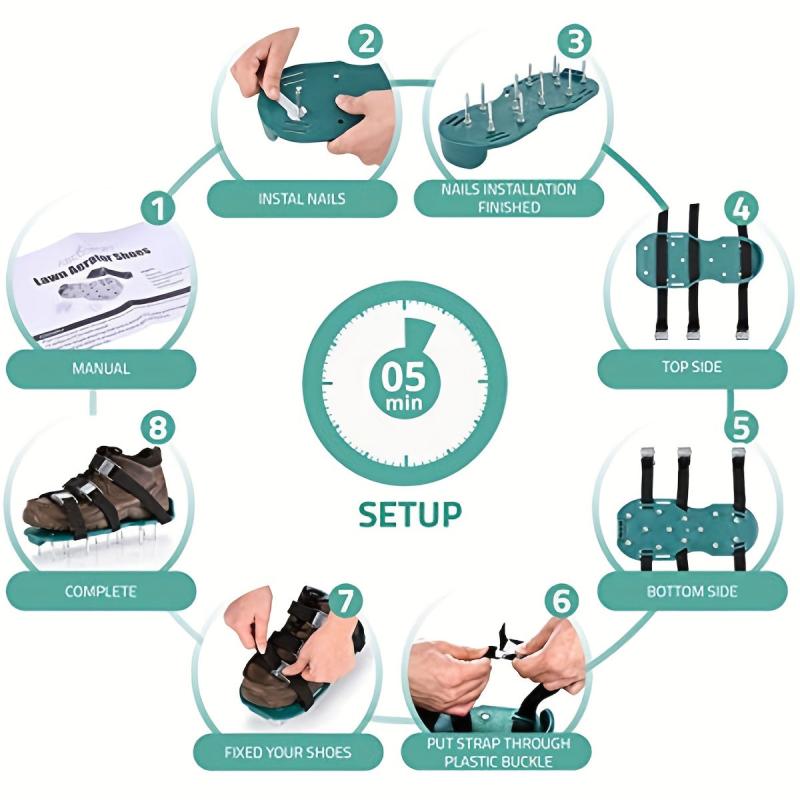 Lawn Aerator Shoes for Yard Aerating Grass Soil Aeration Tool
