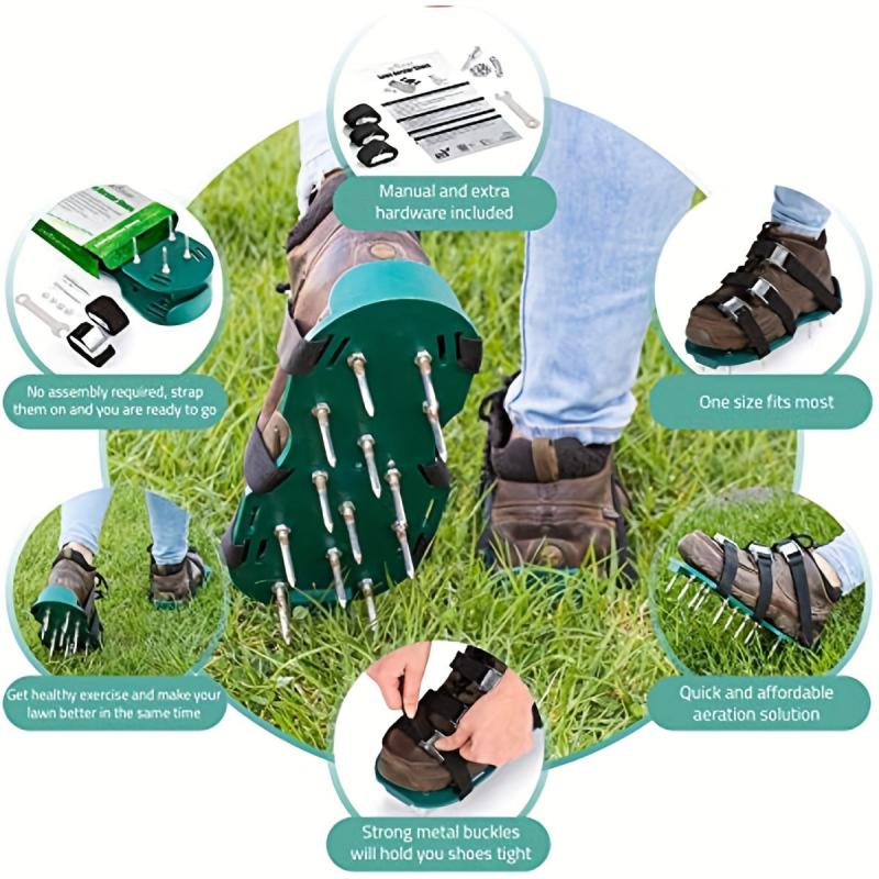 Lawn Aerator Shoes for Yard Aerating Grass Soil Aeration Tool