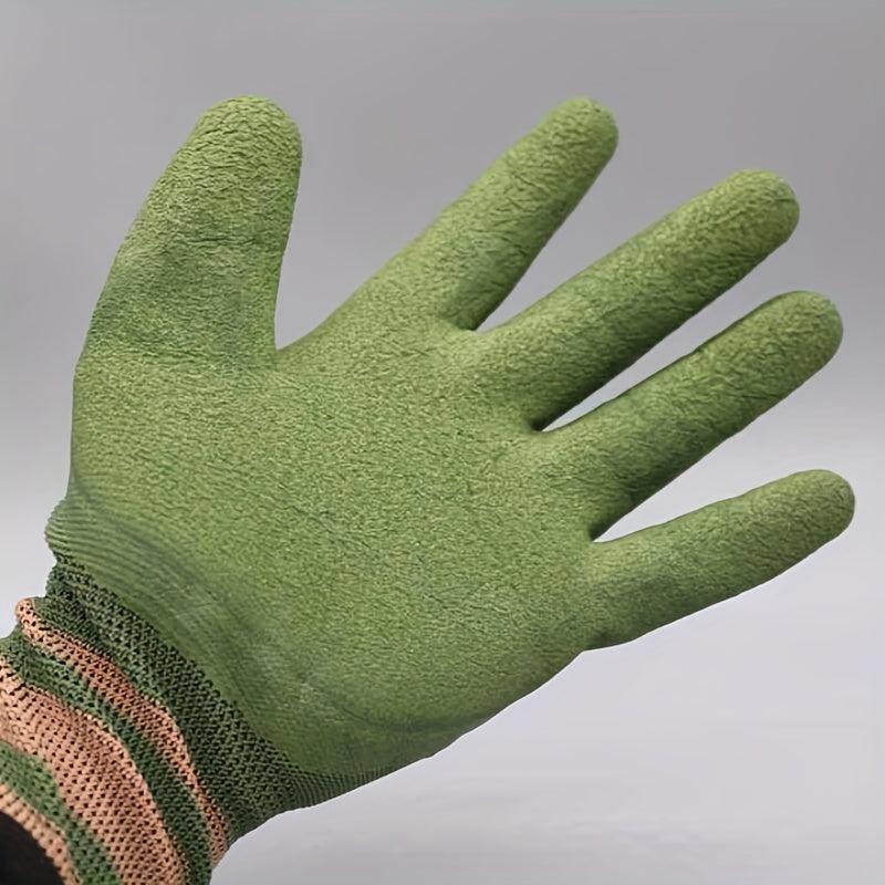 Breathable Rubber Coated Garden Gloves - Medium Size