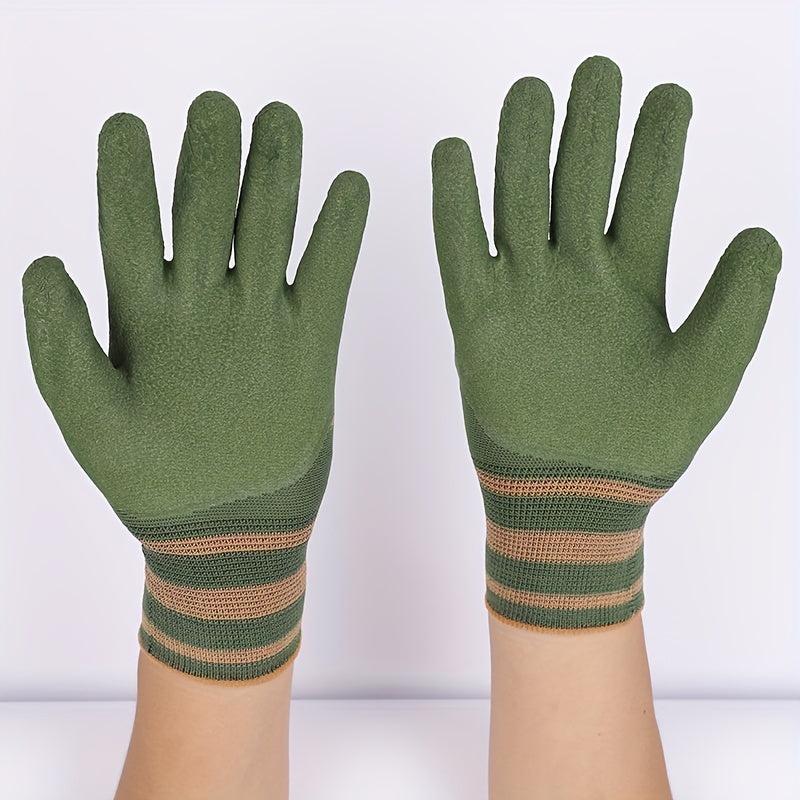 Breathable Rubber Coated Garden Gloves - Medium Size