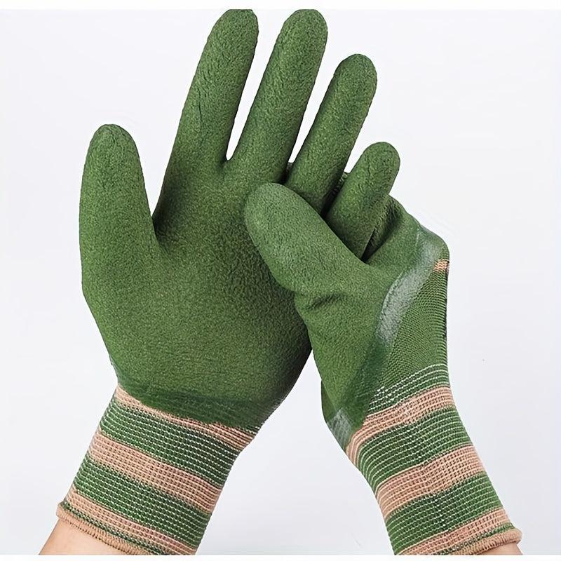 Breathable Rubber Coated Garden Gloves - Medium Size