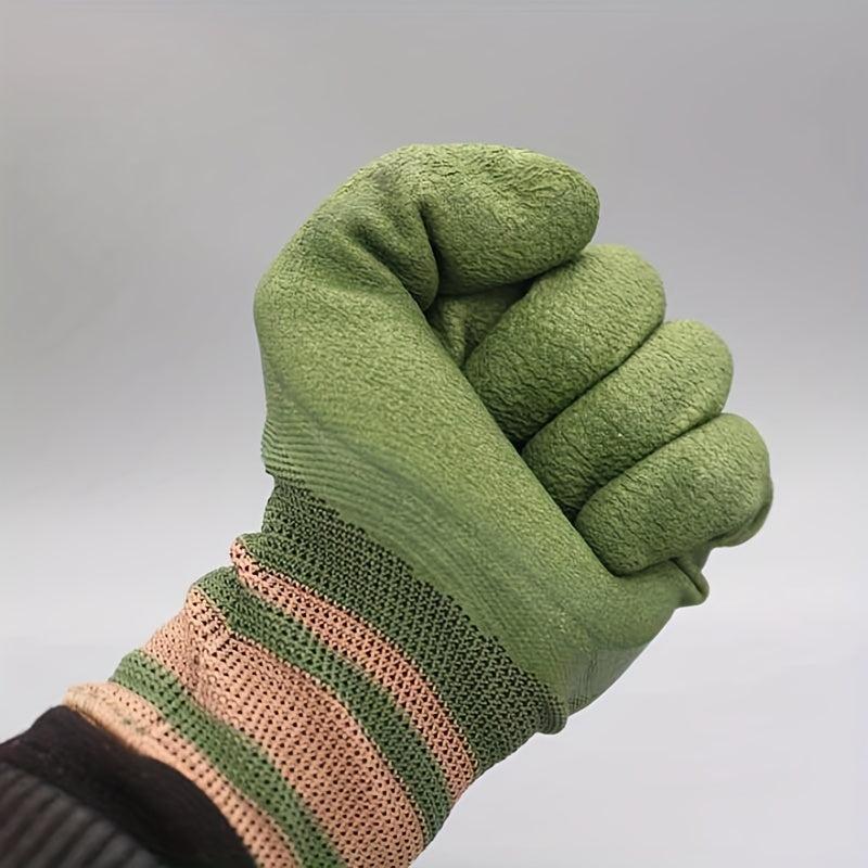 Breathable Rubber Coated Garden Gloves - Medium Size