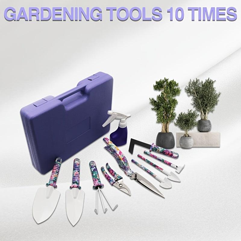 Stainless Steel Garden Tool Set for Pruning and Shoveling