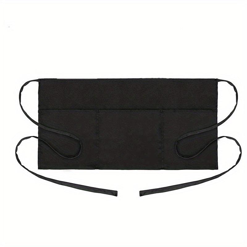 2pcs Waitress Apron Server Aprons 3 Pockets Water Resistant Waist Apron