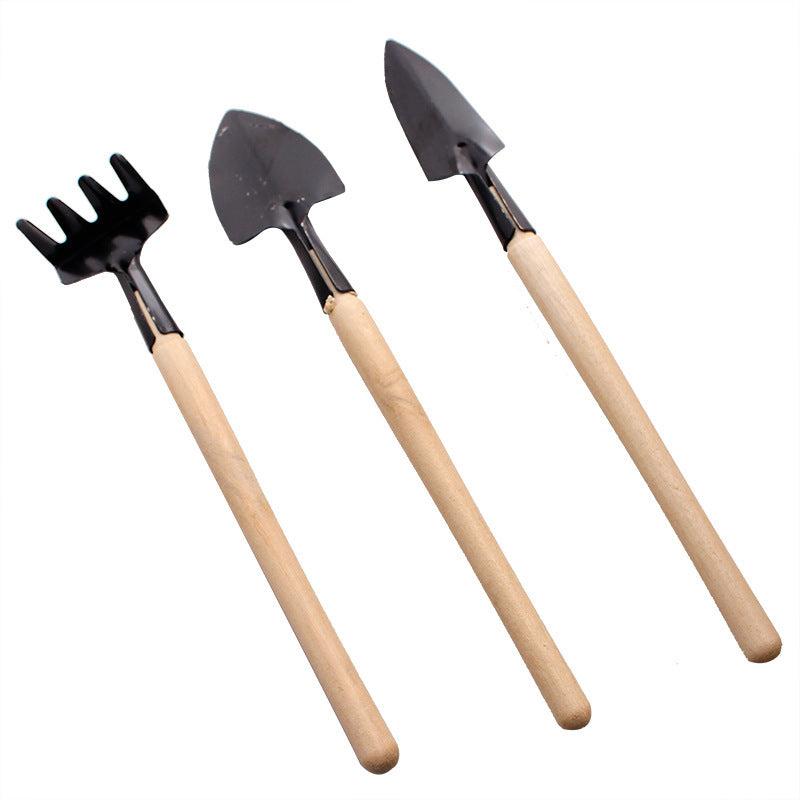 3-Piece Gardening Tool Set, Wooden Handles