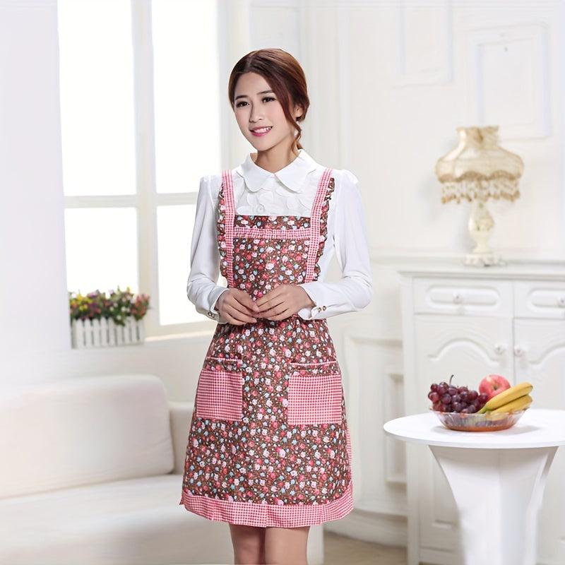 Adult Sleeveless Waterproof Apron Thickened Double Layer Princess Apron