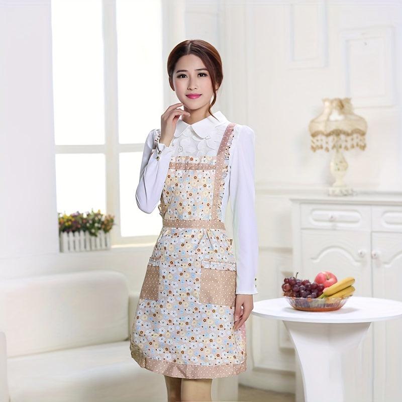 Adult Sleeveless Waterproof Apron Thickened Double Layer Princess Apron