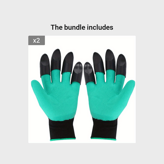 Garden Gloves With Claws Dig Weed & Seed Protect Fingers