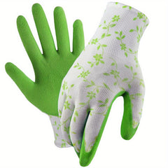1 Pair Garden Gloves for Women 100% Pure Rubber Foam Latex Working Gloves