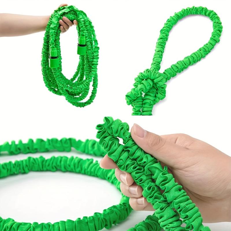 1pc Expandable Garden Hose With Water Gun 7 Function Nozzle