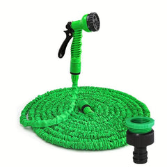 1pc Expandable Garden Hose With Water Gun 7 Function Nozzle