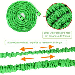 1pc Expandable Garden Hose With Water Gun 7 Function Nozzle