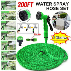 1pc Expandable Garden Hose With Water Gun 7 Function Nozzle