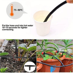 4pcs Barbed Tee Fittings 4 7mm Drip Irrigation Watering System