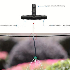 4pcs Barbed Tee Fittings 4 7mm Drip Irrigation Watering System
