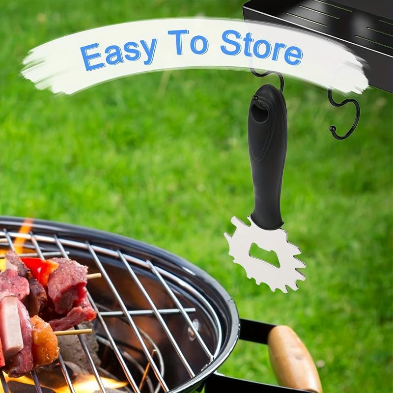 Stainless Steel BBQ Grill Scraper Bristle Safe Barbecue Cleaning Tool