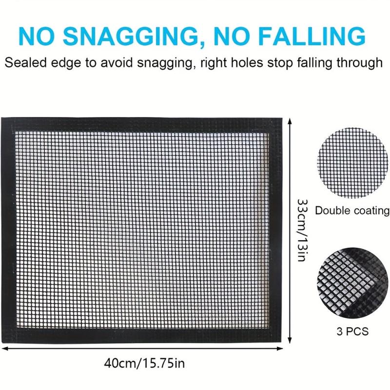 Barbecue Mesh Pad Non-stick Barbecue Pad for Outdoor Grill Easy to Clean
