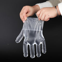 100/200 Transparent Thick Disposable Gloves Food Service BBQ