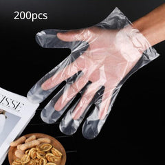 100/200 Transparent Thick Disposable Gloves Food Service BBQ