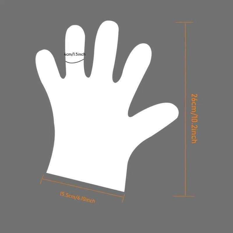 100/200 Transparent Thick Disposable Gloves Food Service BBQ