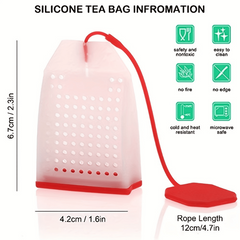 1pc Silicone Tea Bag Transparent Tea Filter Bag Tea Leak Silicone Bag Tea Maker