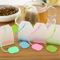 1pc Silicone Tea Bag Transparent Tea Filter Bag Tea Leak Silicone Bag Tea Maker