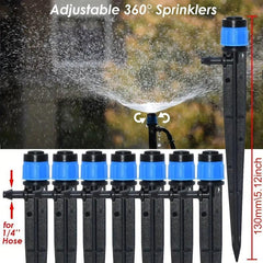 20pcs 360u00b0 Sprinkler Nozzles Greenhouse Watering 4.7mm Hose Connecto